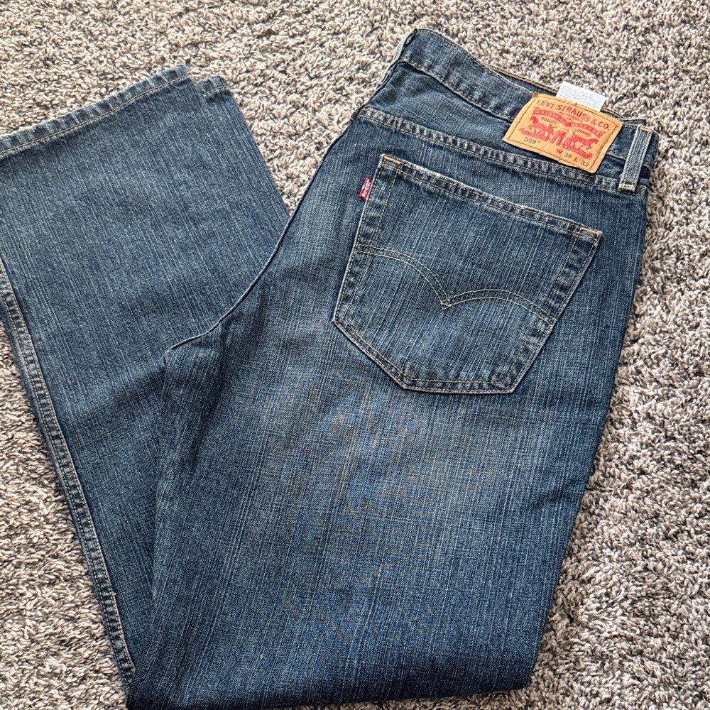Levi's Men's Dark Blue Straight Jeans